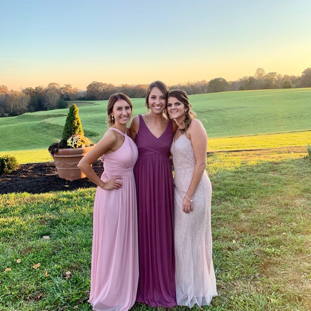 Adrianna Papell Sz 10 Blush PromBridesmaid Dress